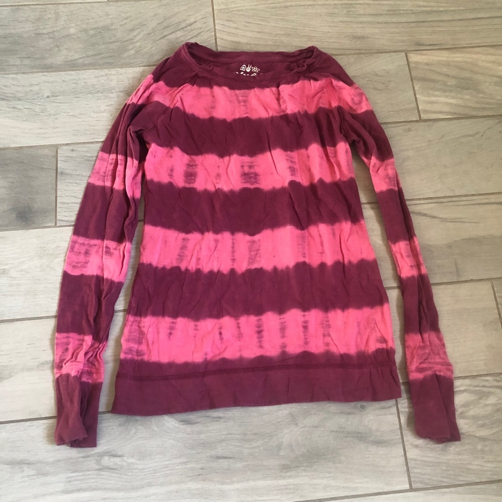 Mudd small pink tie dye long sleeve shirt